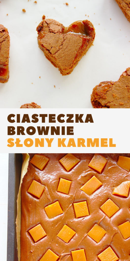 Czekoladowe ciasteczka brownie z solonym karmelem
