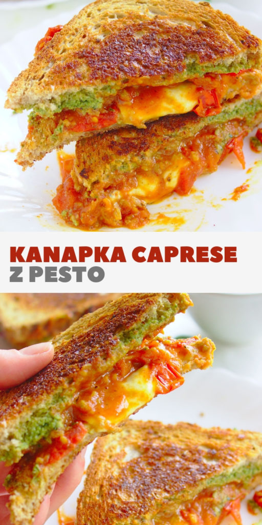 kanapka caprese z pesto orzechowym
