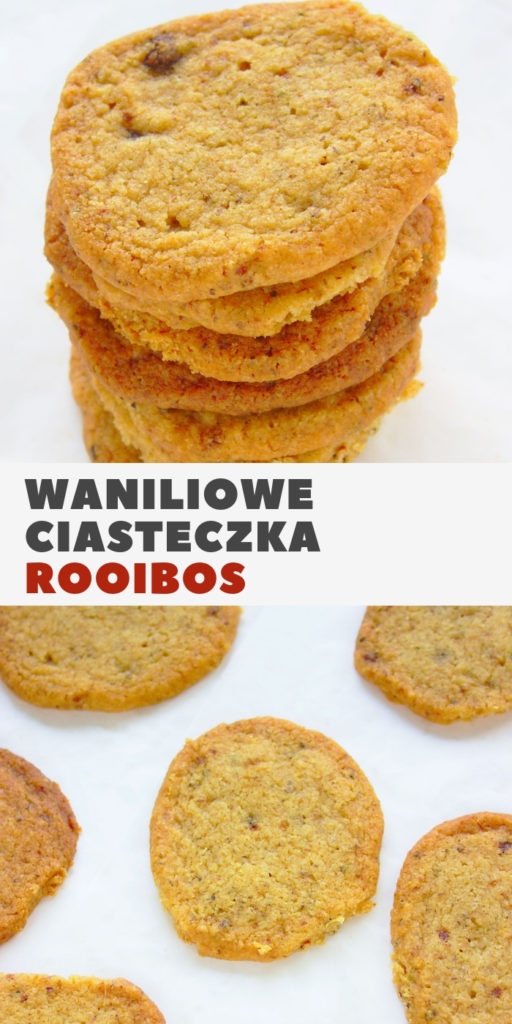 Kruche waniliowe ciasteczka maślane z herbatą rooibos