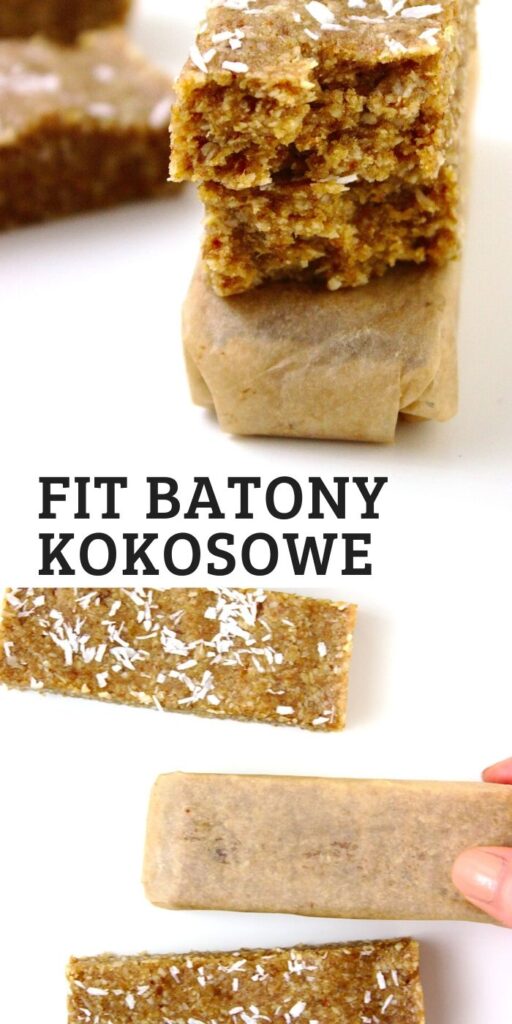 Fit batony proteinowe kokosowe bezglutenowe i wegańskie